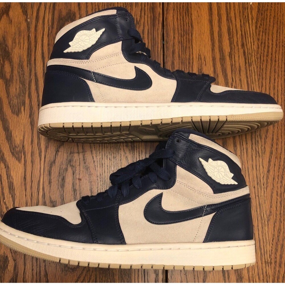 Jordan 1 Retro Midnight Navy Cream 12W/10.5M - Picture 1 of 5